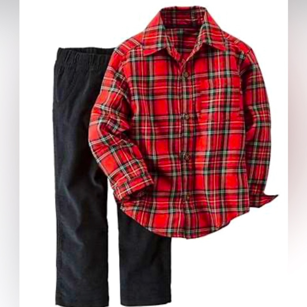 Kids Brushed Flannel Plaid Shirt